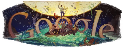 Doodle 88 aniversario de Italo Calvino