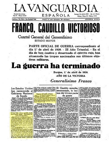 La Vanguardia 1 de abril de 1939