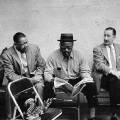 Milt Hinton photograph of Ben Webster, Red Allen, and Pee Wee&nbsp;Russell.