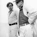 Shown from left: Peter Bogdanovich, John Ford,&nbsp;1972