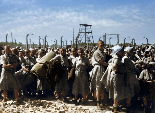 Prisioneras judías húngaras en Birkenau