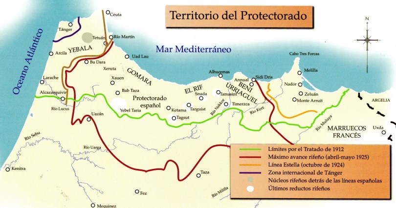 Mapa Protectorado Español de Marruecos