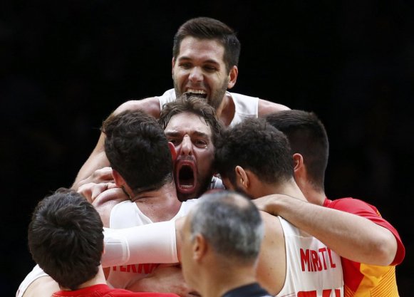 El grito de Gasol tras la victoria