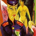 Autorretrato como soldado Ernst Ludwig Kirchner mano&nbsp;cortada